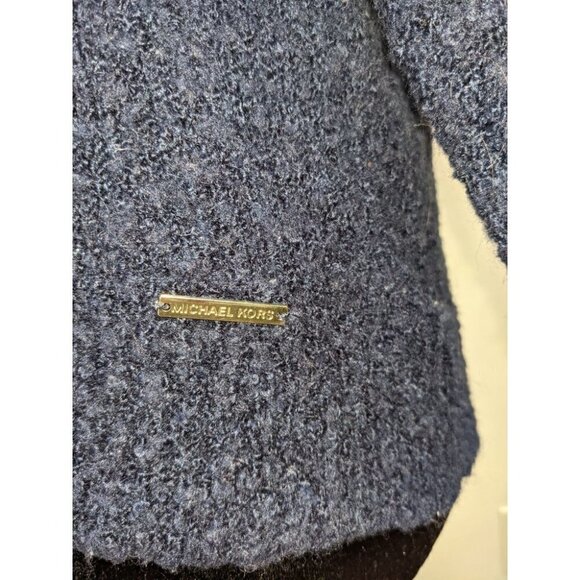Michael Michael Kors Cropped Wool Blend Sweater Navy XS - Picture 4 of 6